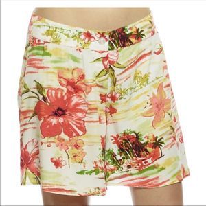 Tropical Print Skirt Shorts Margaritaville M NWT